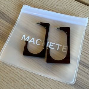 NWT Machete Square Acetate Hoops